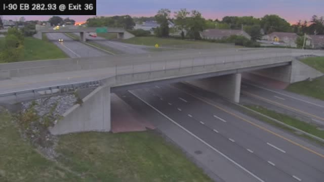 I-90 MP 282.93 EB at Interchange 36 (Watertown)